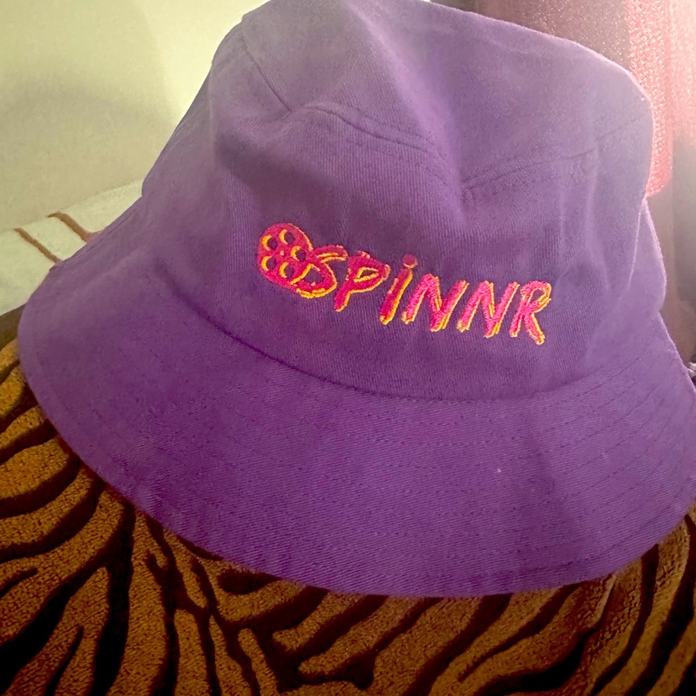 Purple Retro Spinnr Bucket Hat limited edition Brand new .